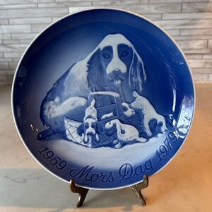 Copenhagen Porcelain Mother's Day Cocker Spaniel Puppies Collector Plate